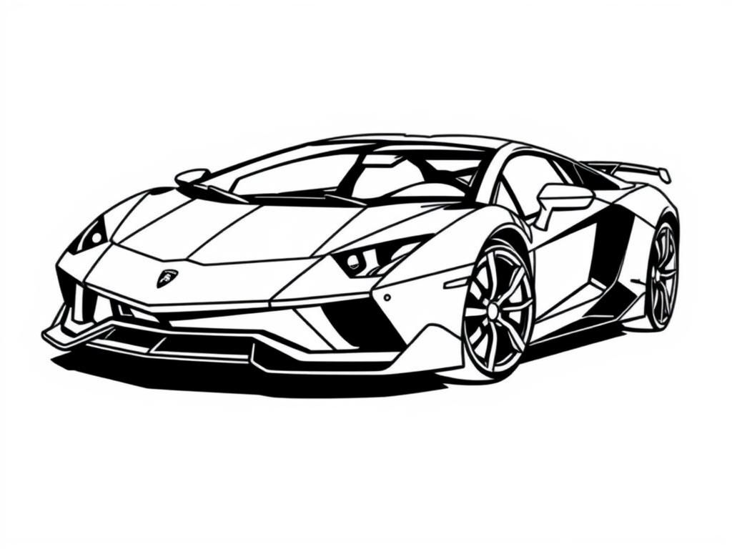 Lamborghini Sports Car Coloring Page