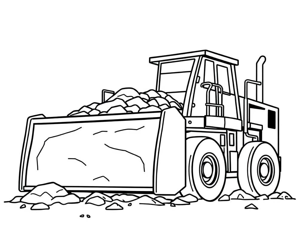 Landfill compactor bigger one - Free Printable Coloring Page