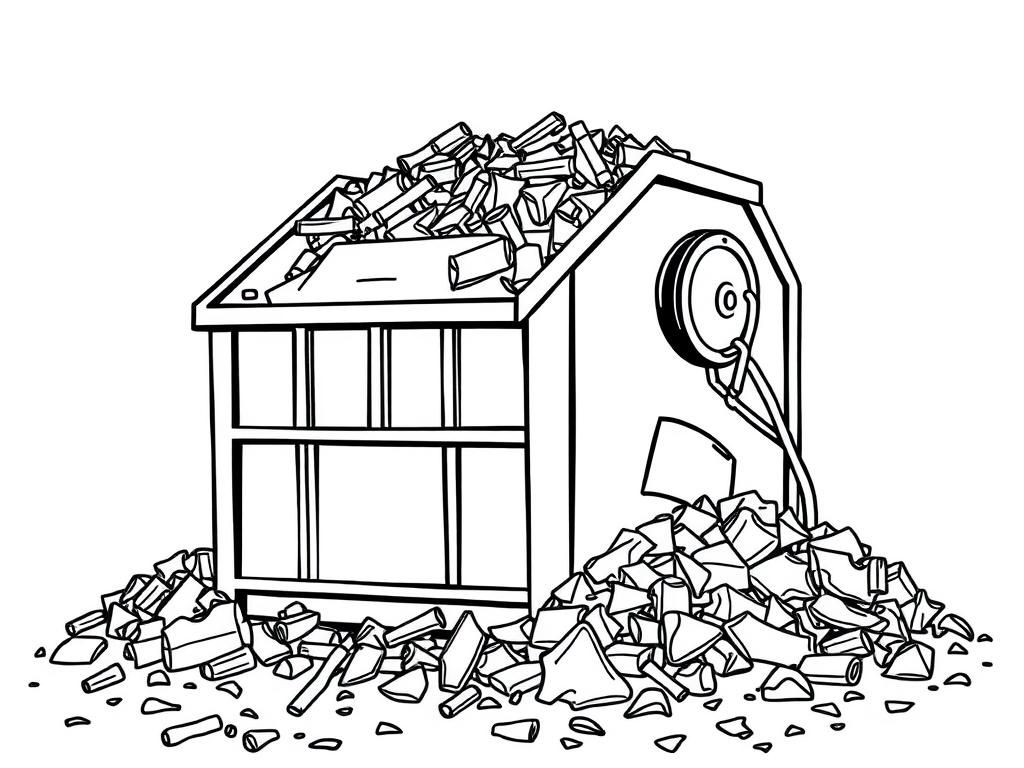 Construction Vehicles Coloring Page