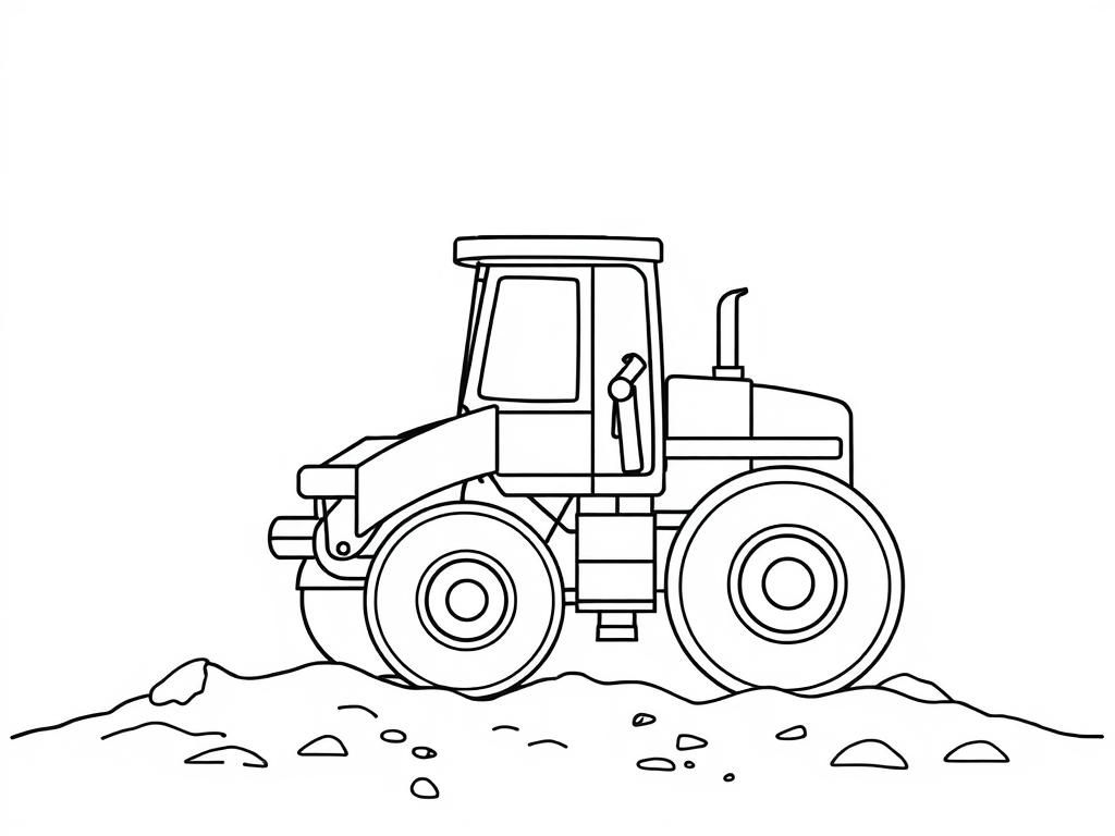 Landfill compactor - Free Printable Coloring Page