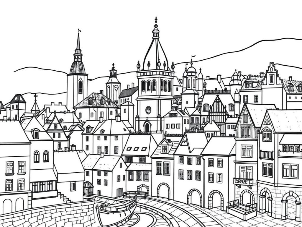 Preview of Large old european city