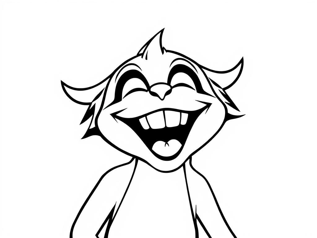 Coloring Page of Adorable Cartoon Animal