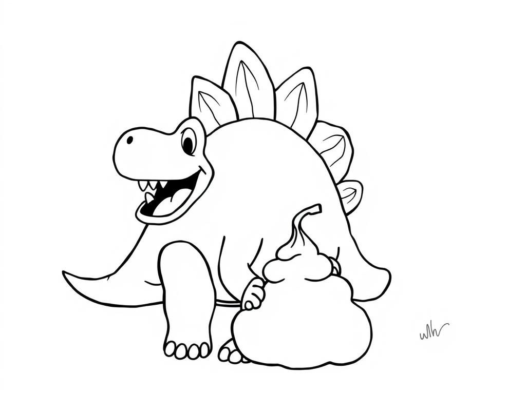 Stegosaurus Dinosaur Coloring Page