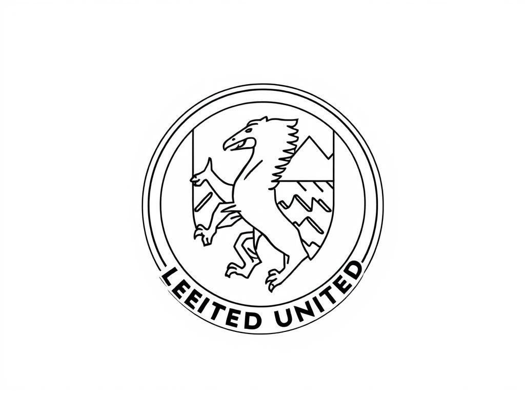 Dragon in Emblem Coloring Page