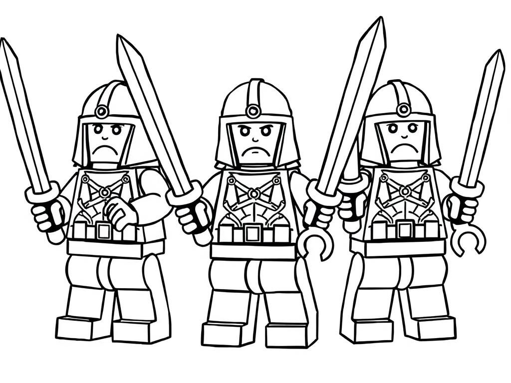 lego soldiers with swords