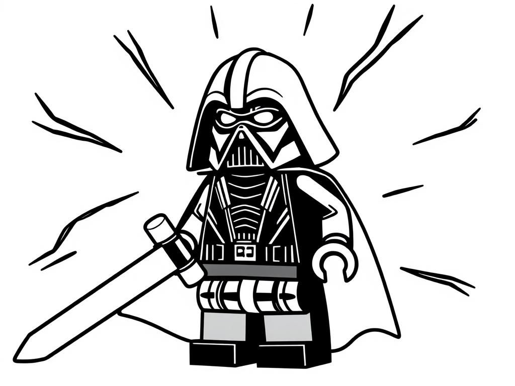 Lego Darth Vader Coloring Page