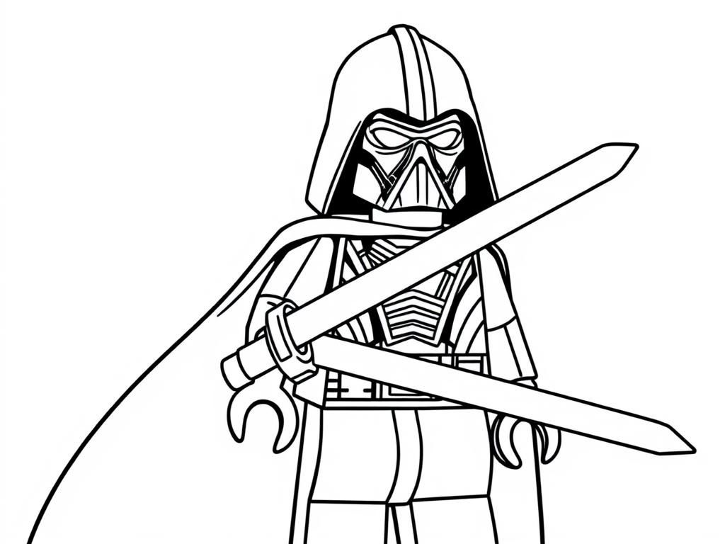 Lego Darth Vader Coloring Page