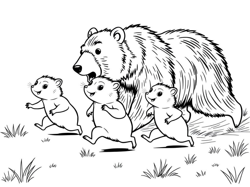 Preview of Lemmings chasing a bear