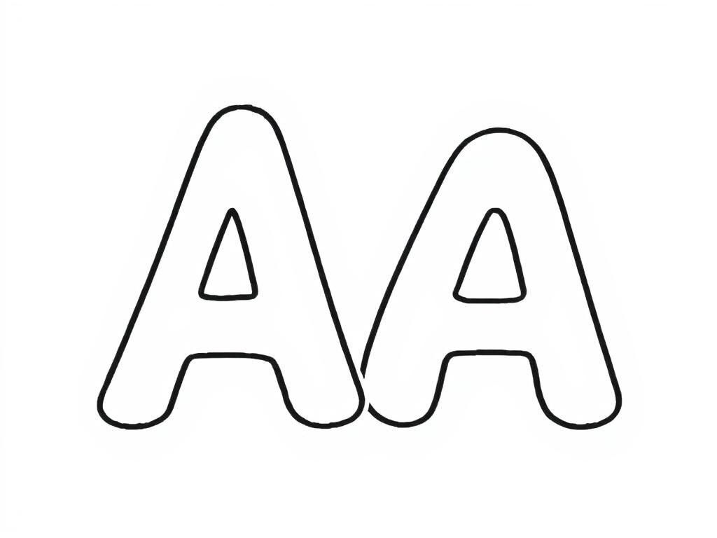 Alphabet Letter A Coloring Page