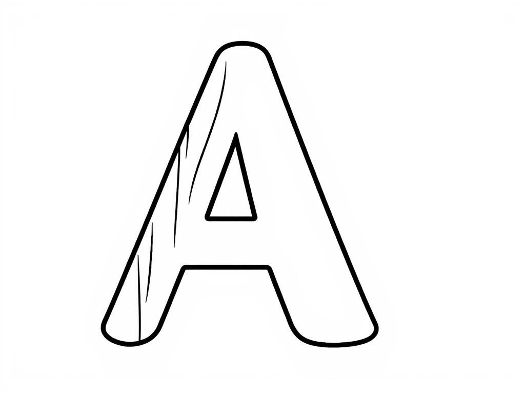 Letter A Coloring Page