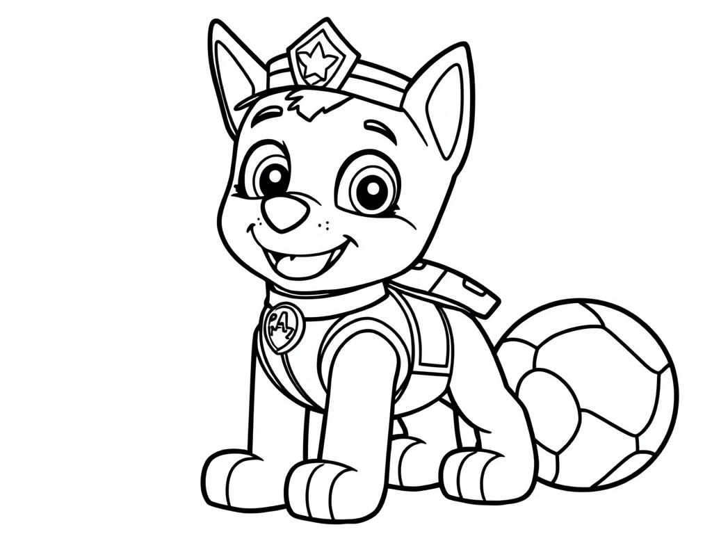 Marshall PAW Patrol Coloring Page