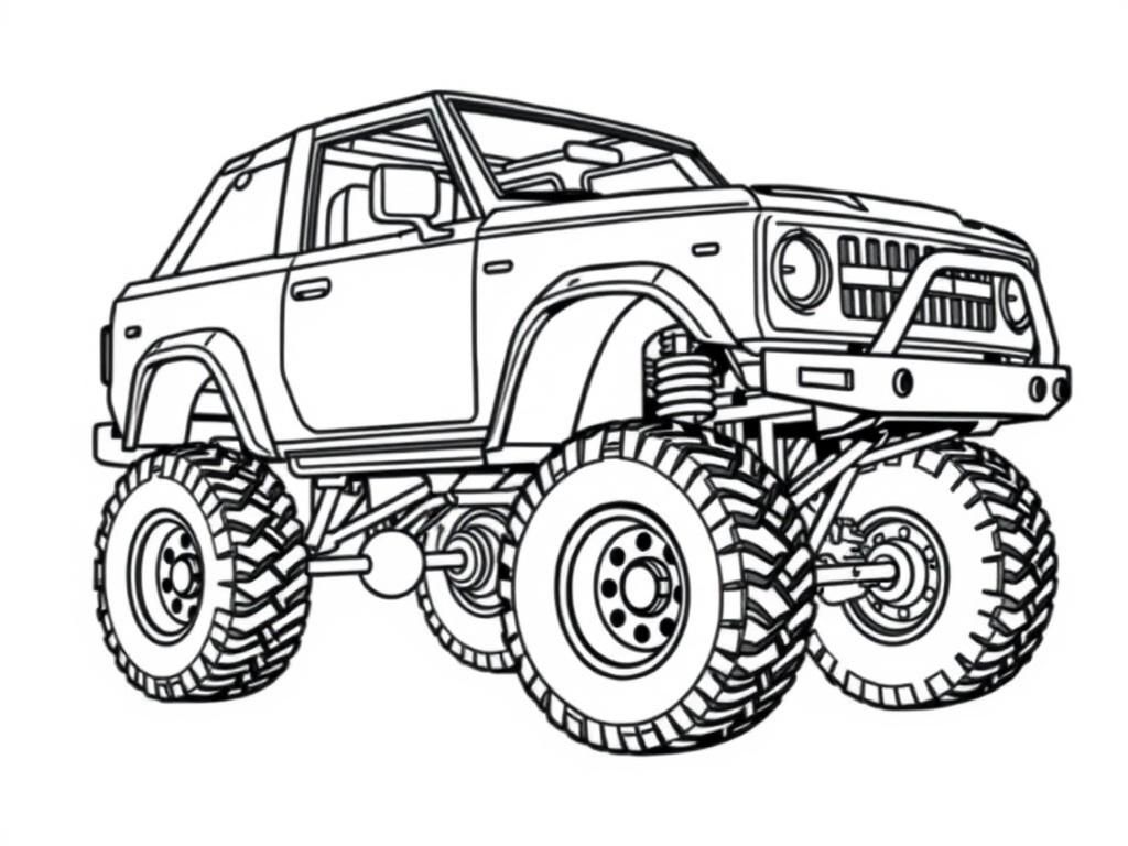 Monster Truck Kleurplaat