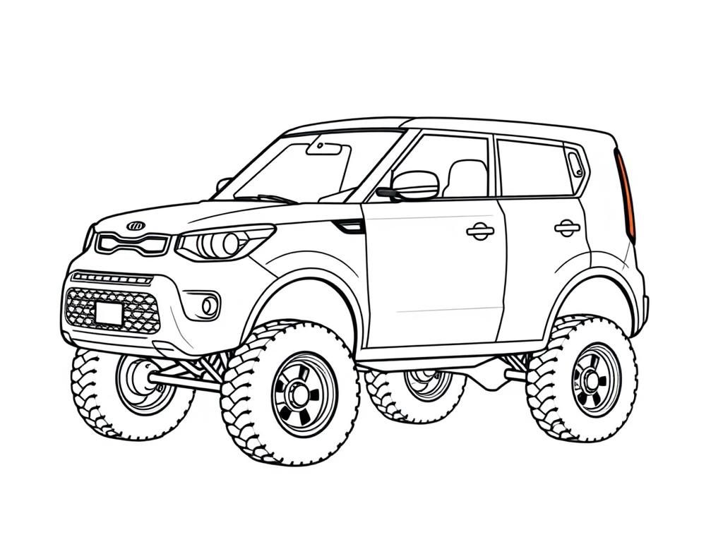 Off-Road Vehicle Coloring Page