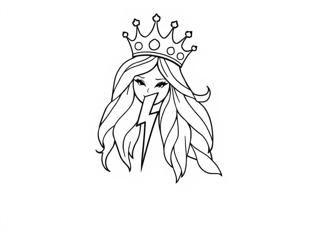 Royal Princess Crown Coloring Page