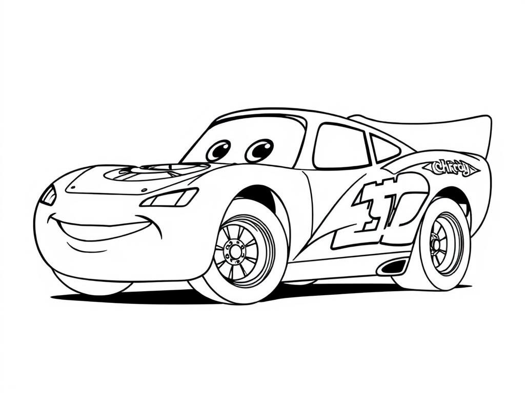 Lightning McQueen Coloring Page