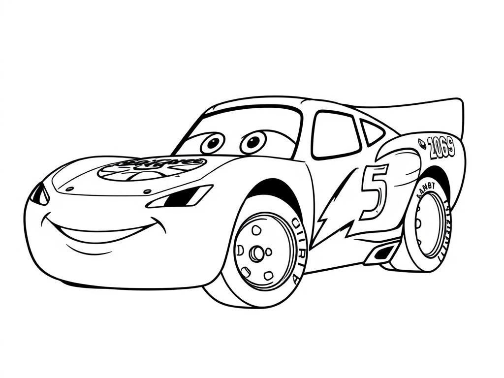 Race Car Coloring Page