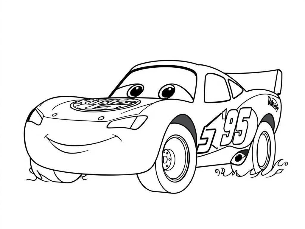 Lightning McQueen Coloring Page - Cars 95