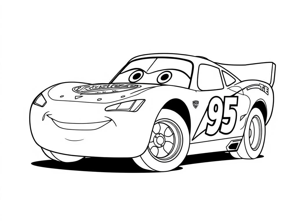 Lightning McQueen Coloring Page