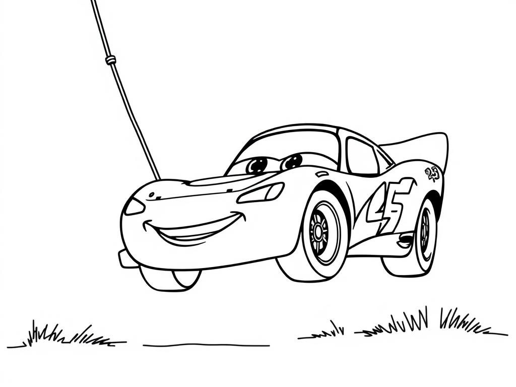 Preview of lightning mcqueen on a swing