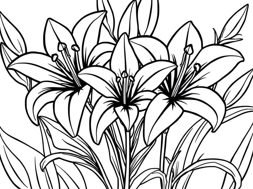 Lily Coloring Page