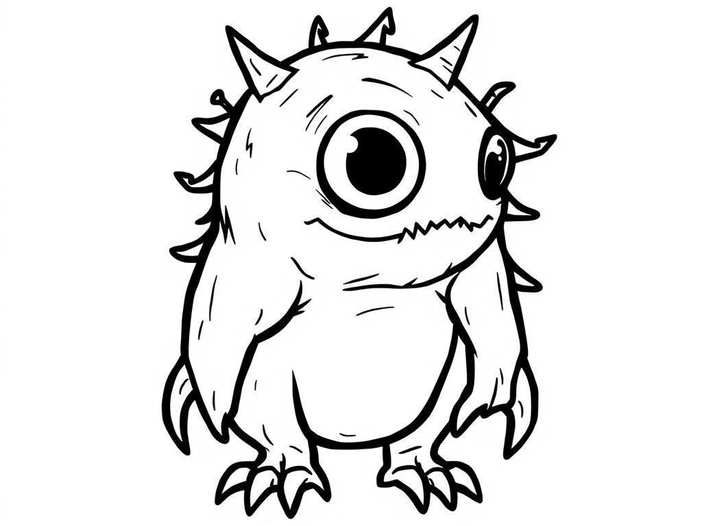 liminal creature psychotic - Free Printable Coloring Page