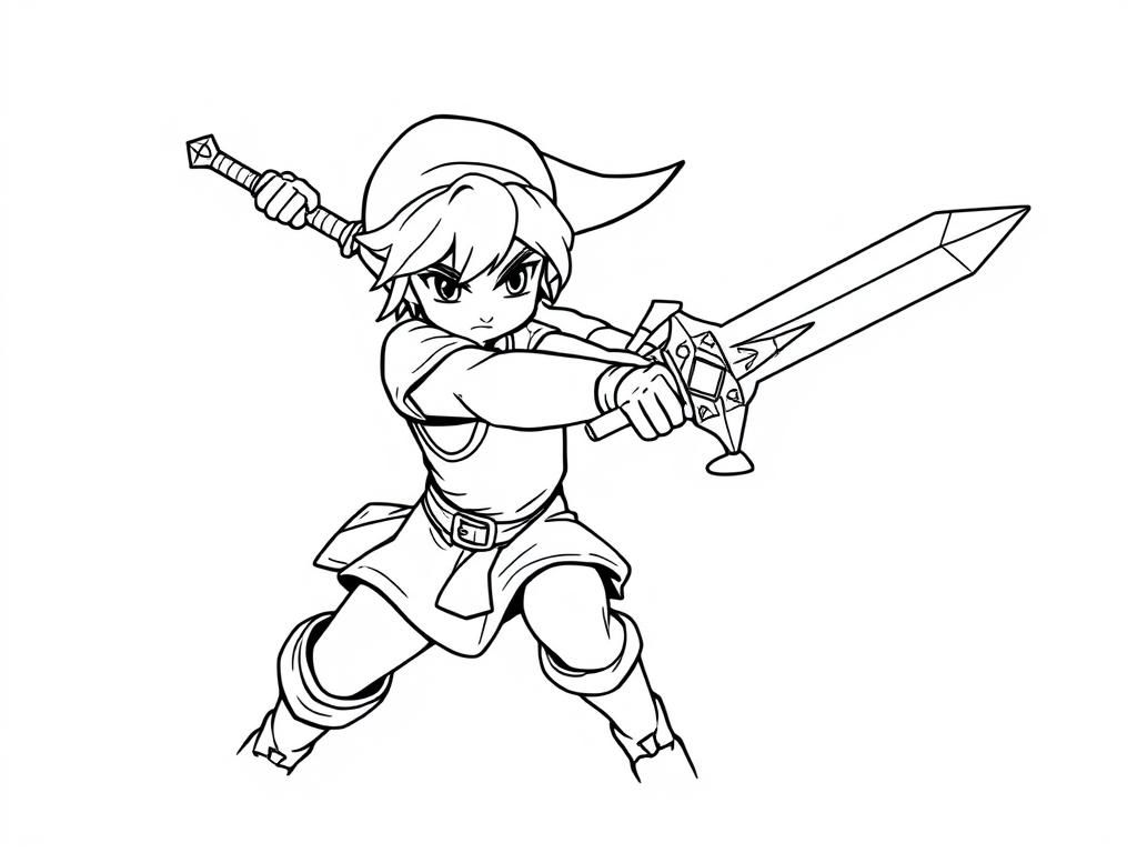 Preview of Link (from Zelda) fighting with his master sword