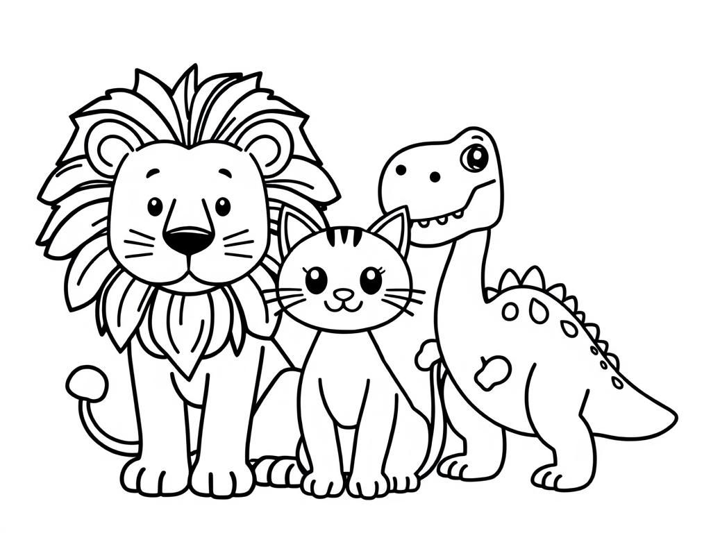Coloring Page of Animals