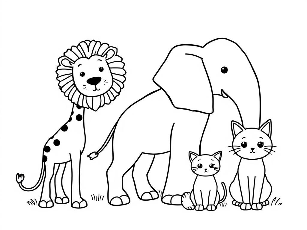Wild Friends Coloring Page