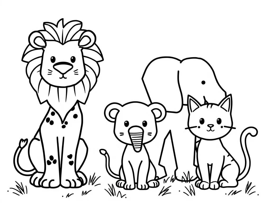 Wild Friends Coloring Page