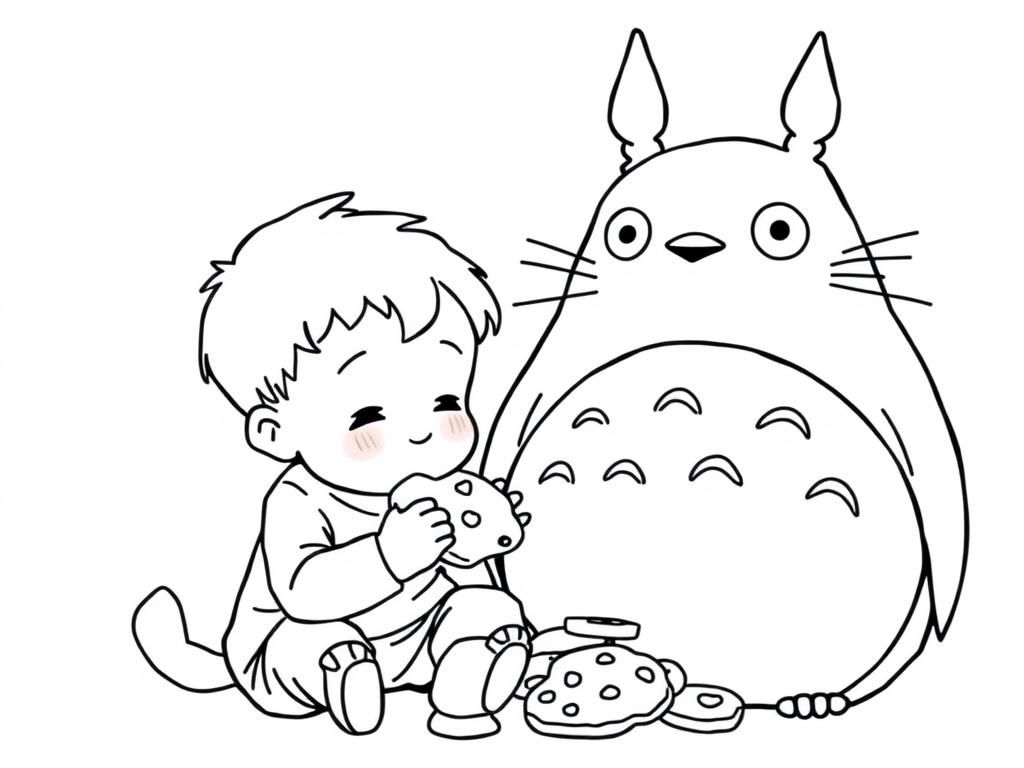 Totoro Coloring Page: A Child's Delight