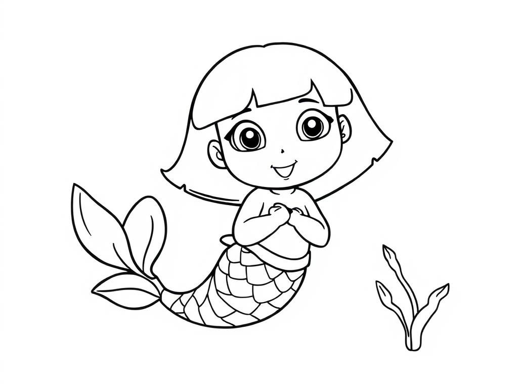 Little Dora became mermaid