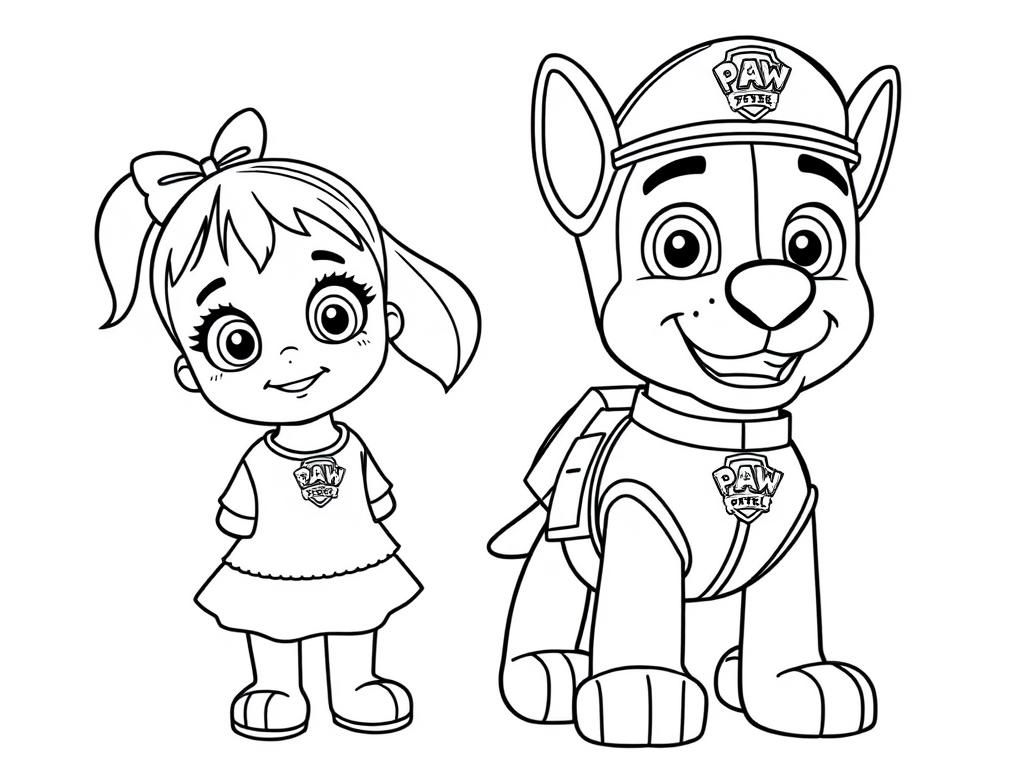 PAW Patrol Friends Coloring Page