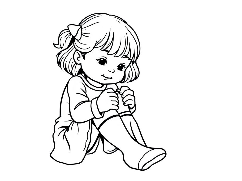Kleurplaat Van Een Klein Meisje Free Printable Coloring Page kleurplaat-van-een-klein-meisje-free-printable-coloring-page