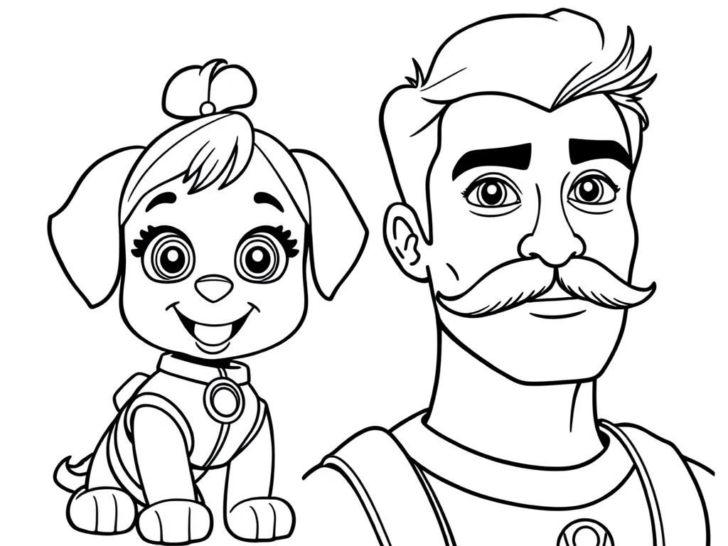 Paw Patrol Friends Coloring Page