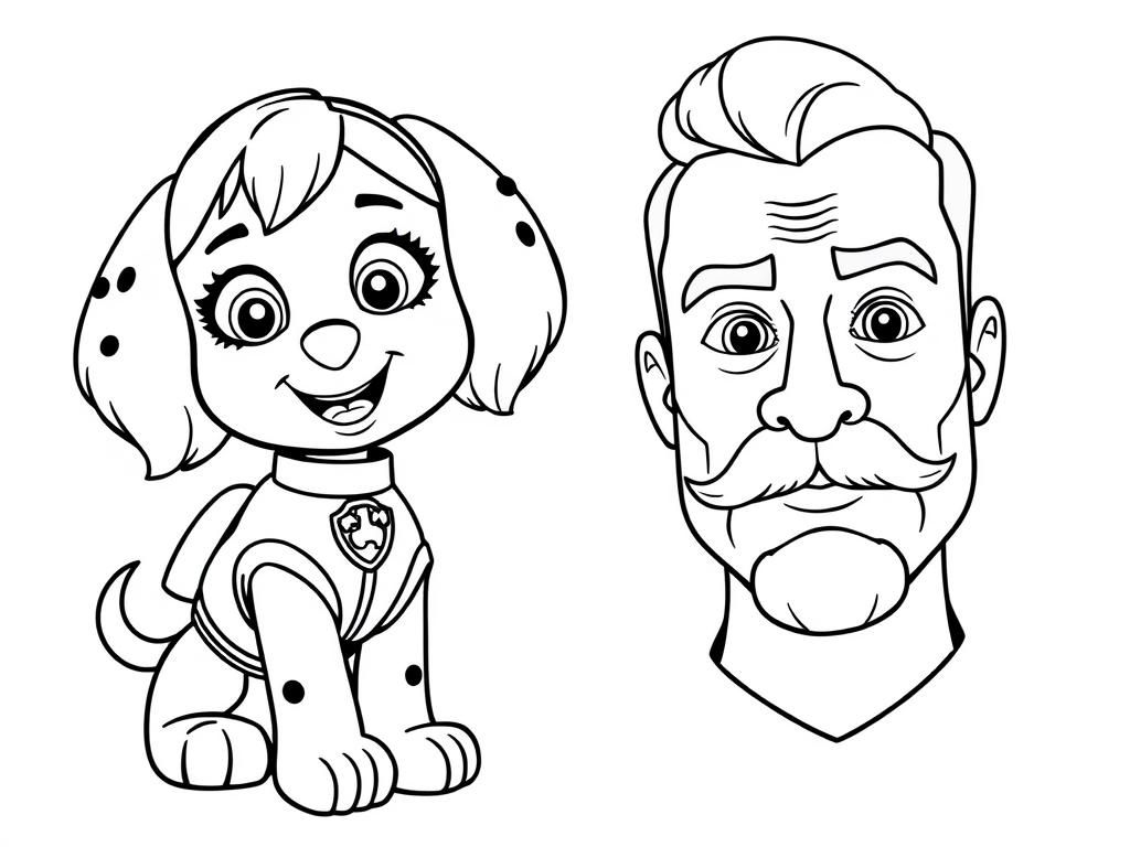 Paw Patrol Friends Coloring Page
