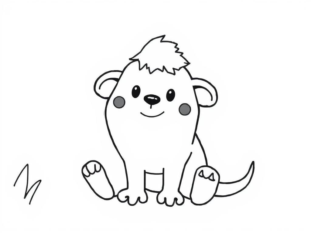 Adorable Puppy Coloring Page for Kids