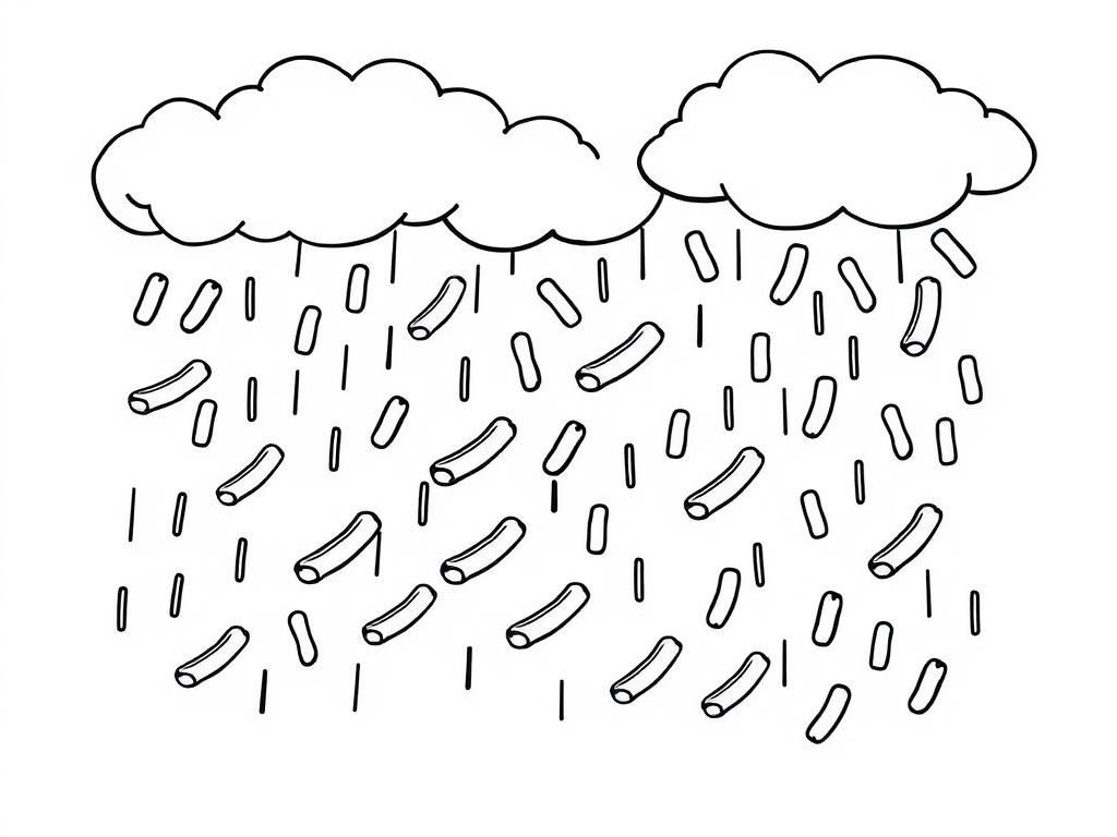 Rainy Weather Coloring Page