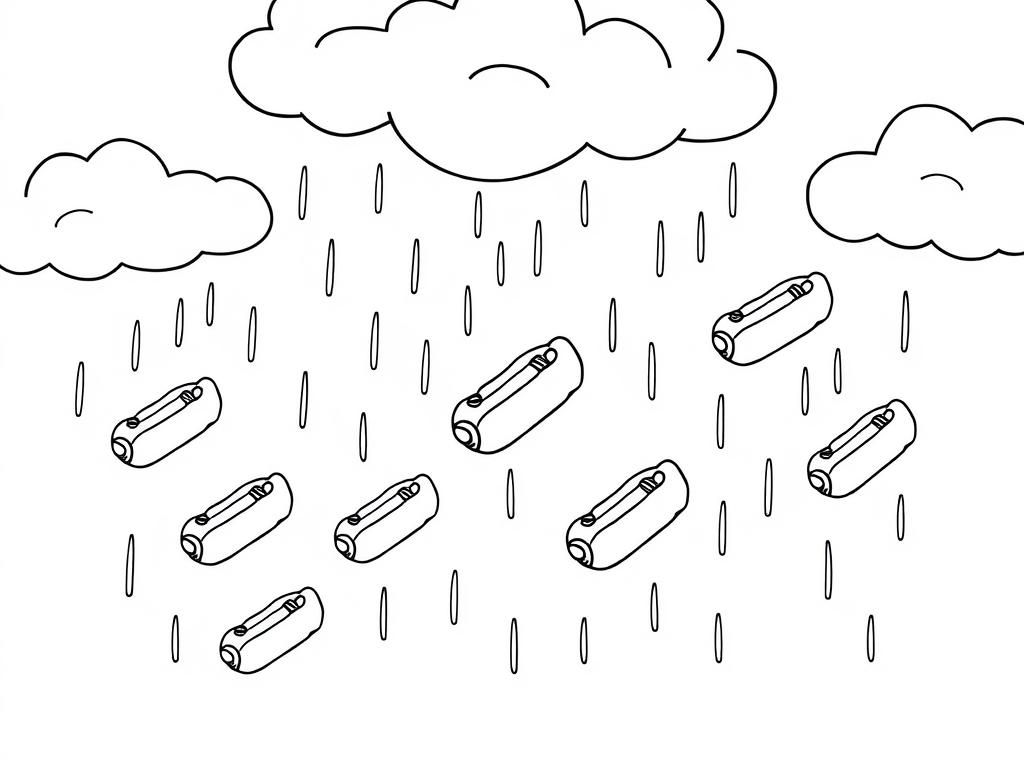 Batteries Coloring Page