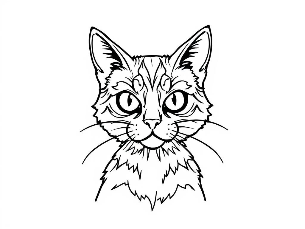 lovecraftian cat - Free Printable Coloring Page