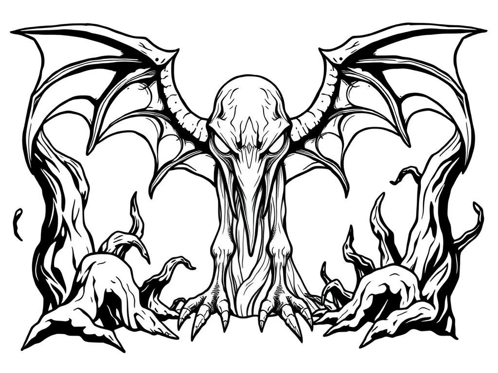 lovecraftian - Free Printable Coloring Page