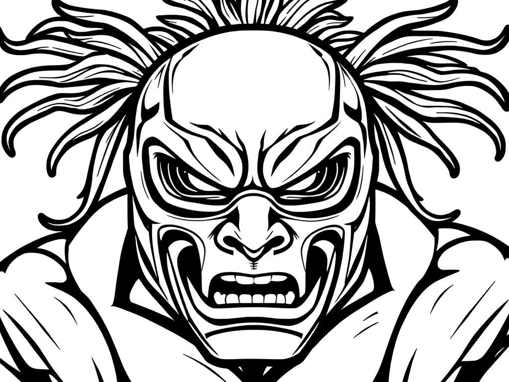 Fierce Monster Coloring Page