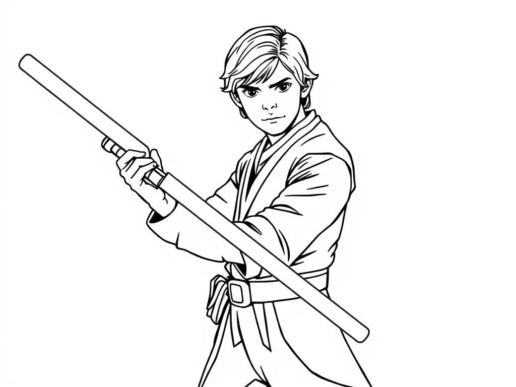 Preview of luke skywalker with lightsaber