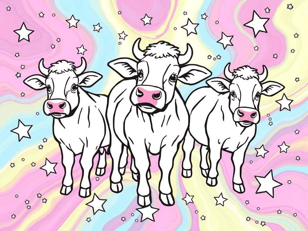 Preview of Mad cows on acid space stars