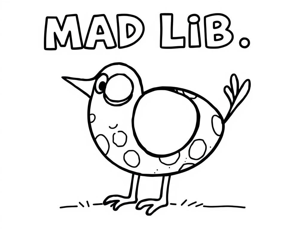 Coloring Page of a Bird