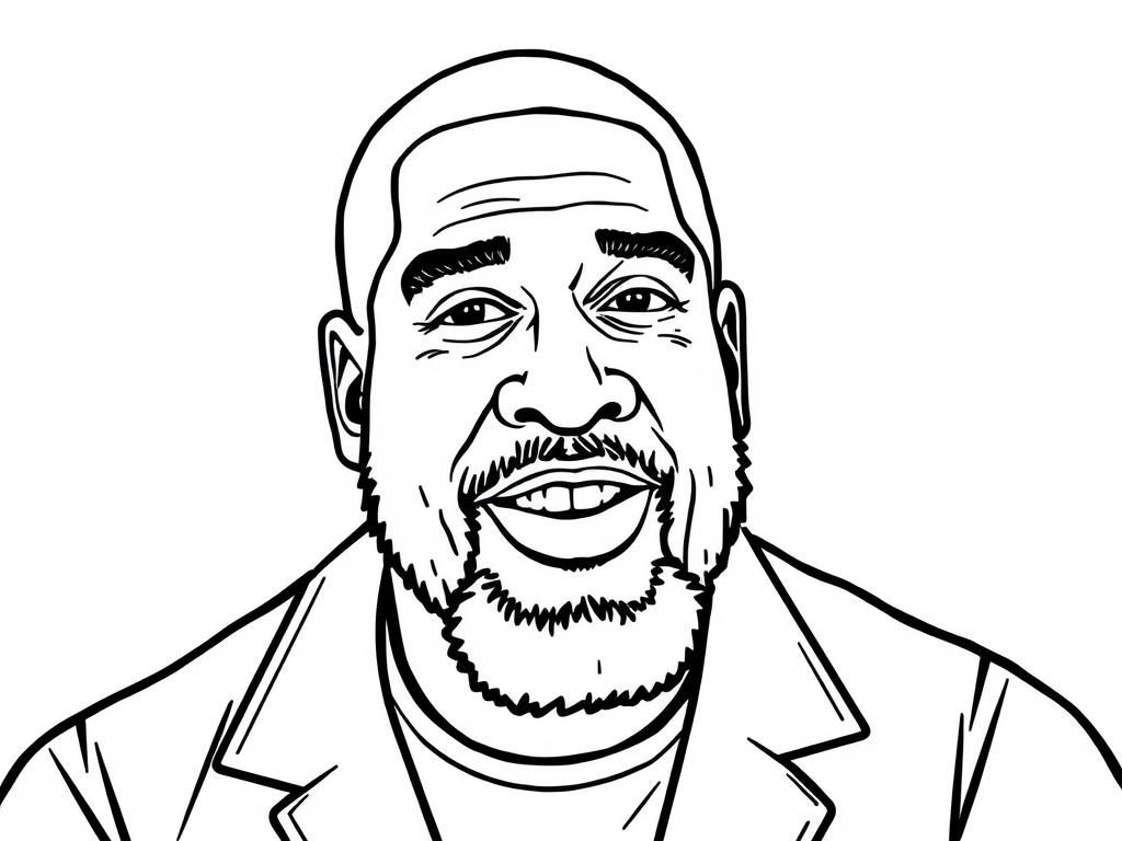 Smiling Man Coloring Page