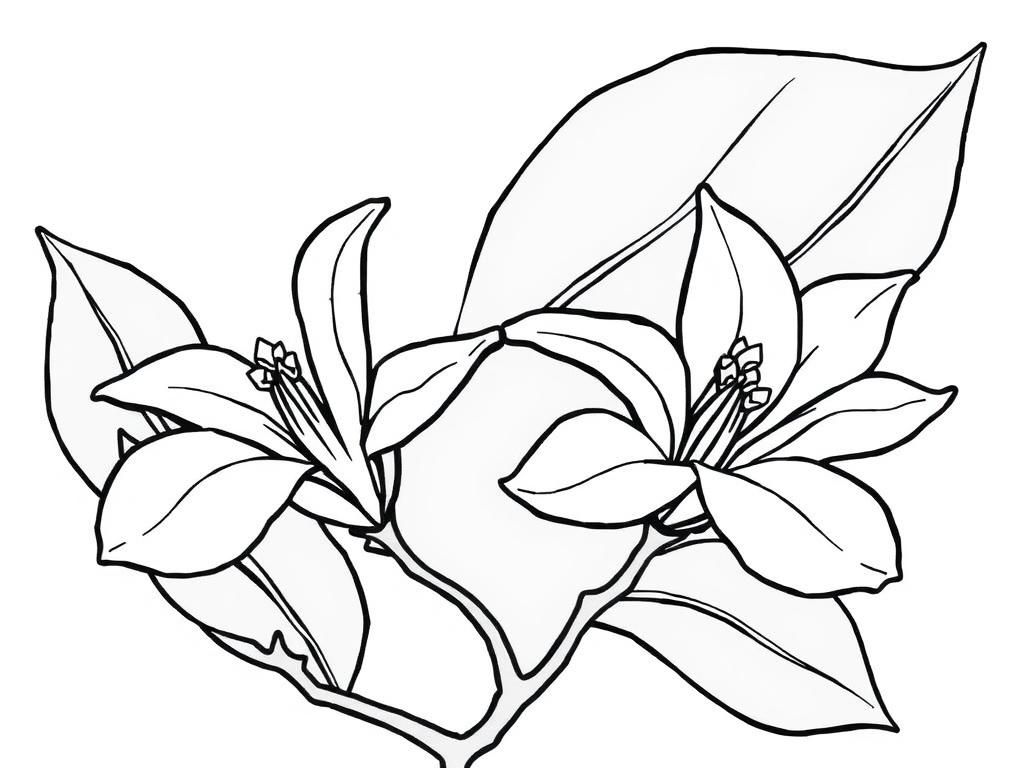 Magnolia Blossom Coloring Page