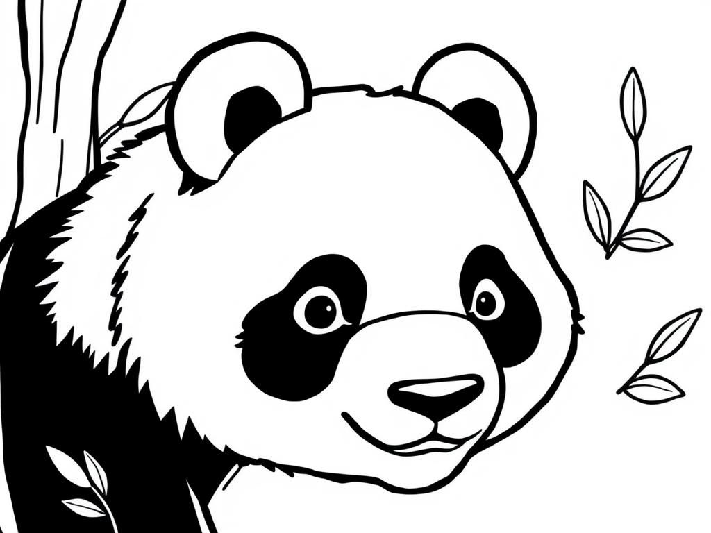 Panda Bear Coloring Page