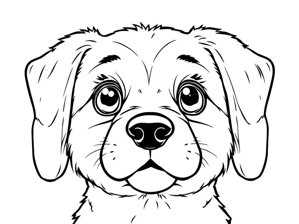 Preview of Make a photorealistic drawing of a cute dog with cute eyes