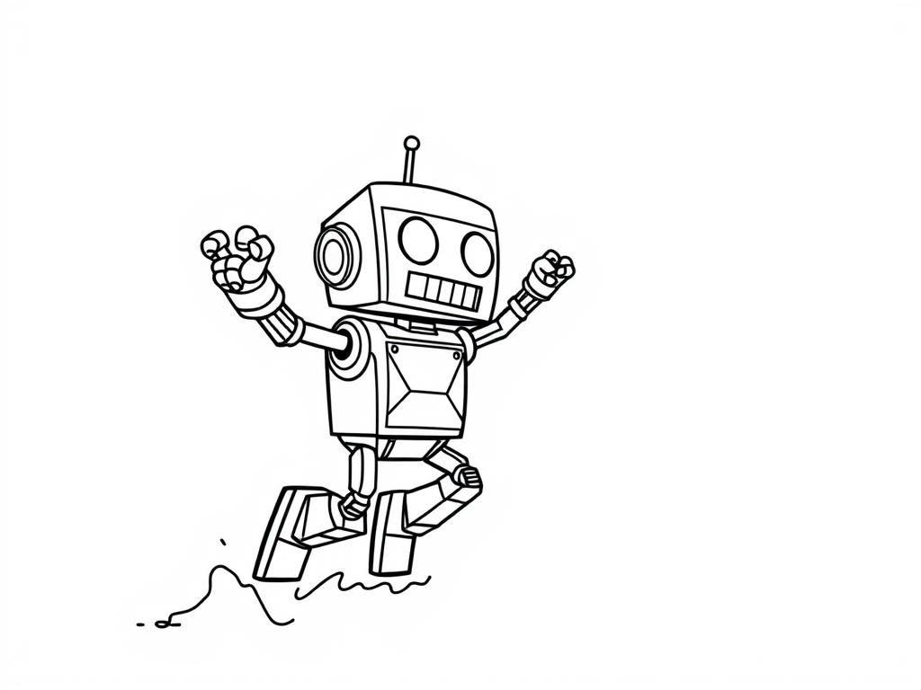 Robot Coloring Page