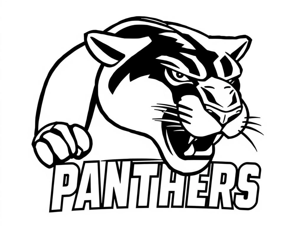 Panther Head Coloring Page